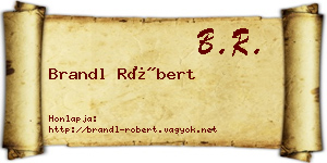 Brandl Róbert névjegykártya